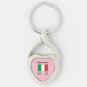 Porte-clés Nom tricolore moderne ici Bandiera italienne  