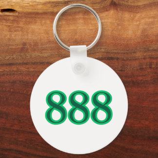 Porte-clés Nombre angélique 888 Argent