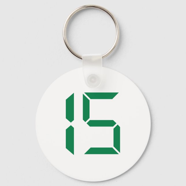 Porte-clés Nombre - Quinze - 15 (Recto)