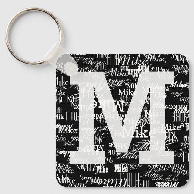 Porte-clés Noms et NOIR initial (Recto)
