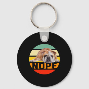 Porte-clés Non Paresseux Propriétaire Amateur de Bouledogue A