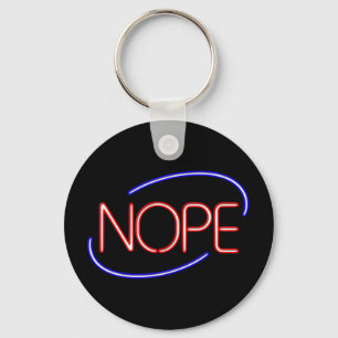 Porte-clés NOPE dans le style d'un néon ouvert