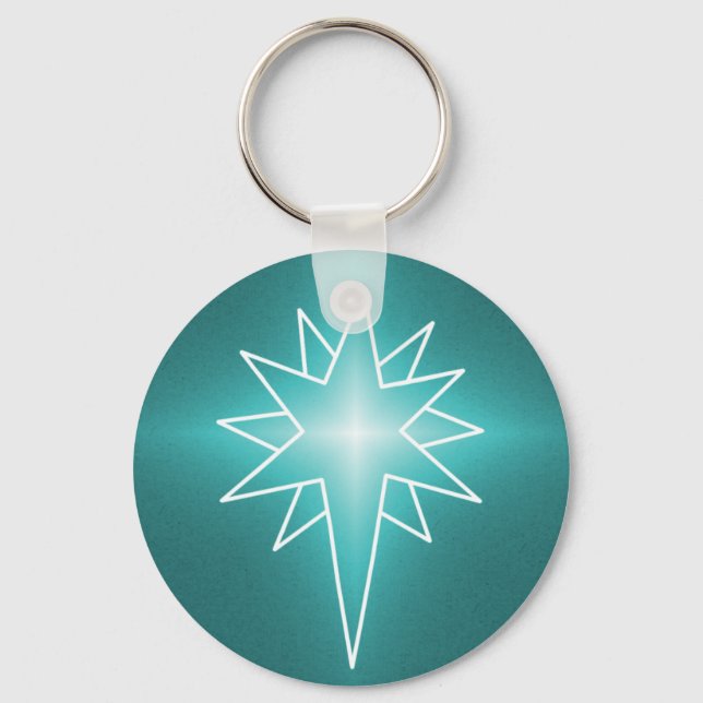 Porte-clés Northern Star Christmas Keychain, Teal (Recto)