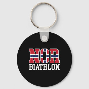 Porte-clés Norvégien Drapeau Biathloniste - Norvégien Ni Biat