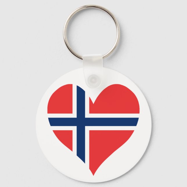 Porte-clés Norwegian Flag Heart (Recto)