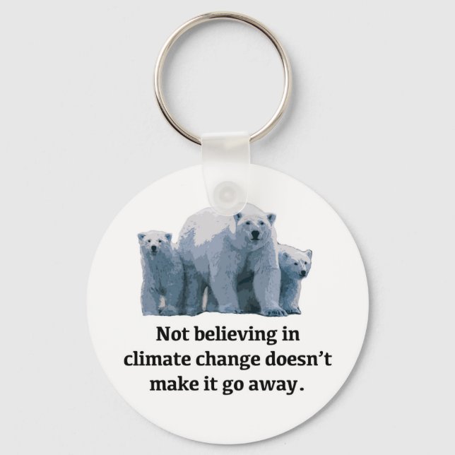 Porte-clés Not believing in climate change (Recto)