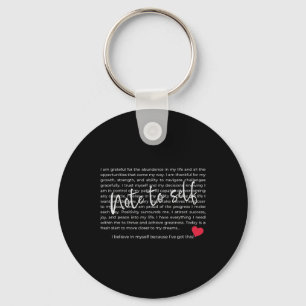 Porte-clés Note à soi-même, affirmations positives, citations