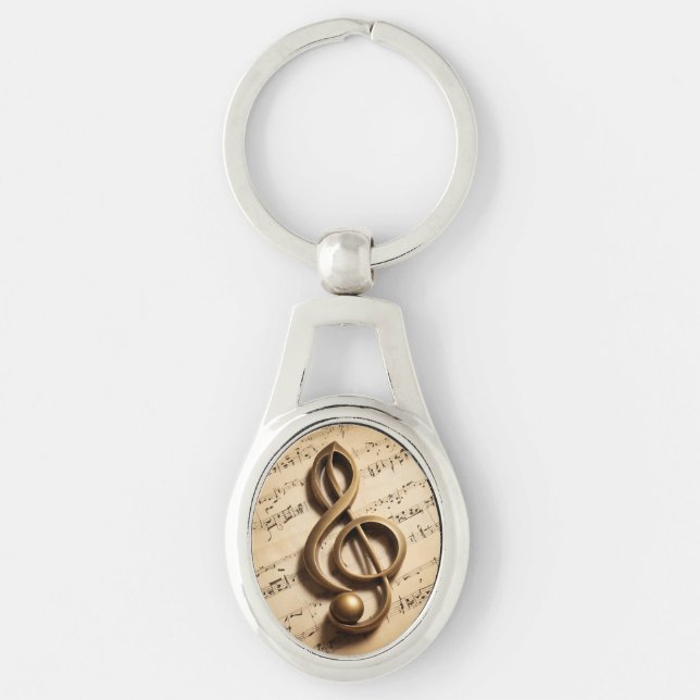 Porte-clés Note de clic de musique (Devant)