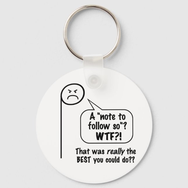 Porte-clés Note de musique en colère "la" (Recto)