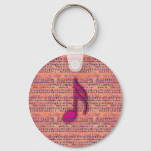 Porte-clés Note musicale à la mode Girly sur la musique de