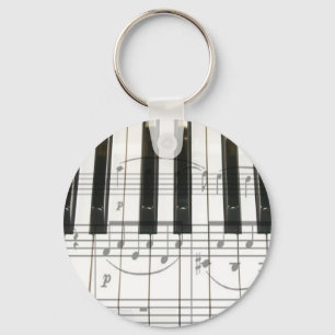 Porte-clés Notes de clavier et de musique de piano