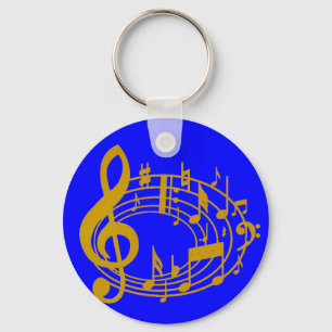 Porte-clés Notes de doré_