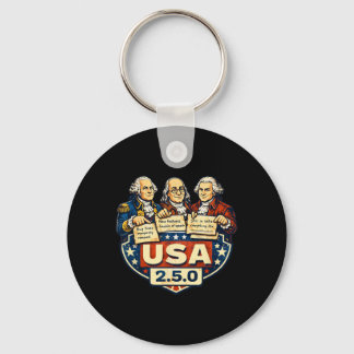 Porte-clés Notes de patch Usa 2.5.0 Pères fondateurs Drôle