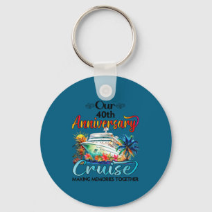 Porte-clés Notre croisière pour nos 40 ans de mariage couple