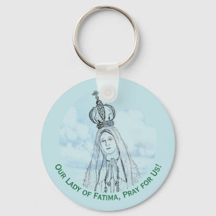 Porte-clés Notre-Dame de Fatima brodée