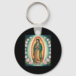 Porte-clés Notre Dame De Guadalupe Sant Marie Dos Imprimé Chr