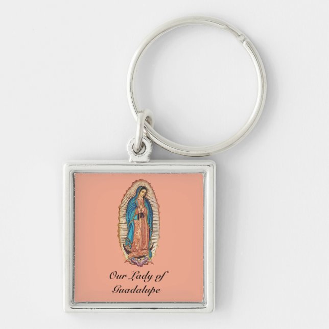 Porte-clés Notre-Dame de Guadalupe Tilma d'Art Fin (Devant)
