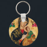 Porte-clés Notre Dame de l'aide perpétuelle icône Vierge Mari<br><div class="desc">L'icône byzantine Vladimir Madonna et l'enfant,  Notre Dame de Perpetual Aide</div>