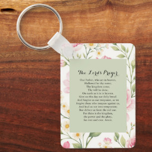 Porte-clés Notre Père Floral Inspiration Chrétienne