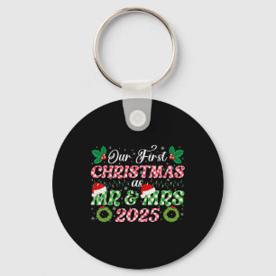 Porte-clés Notre Premier Noël En Tant Que Monsieur Et Madame