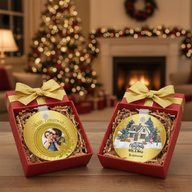 Porte-clés Notre premier Noël ensemble Nom personnalisé (Créateur téléchargé)