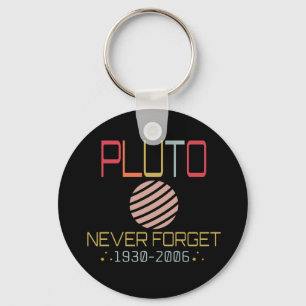 Porte-clés N'Oubliez Jamais Pluto Retro Funny Space, Science