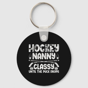 Porte-clés Nounou de hockey sur glace grand-mère drôle d'un j