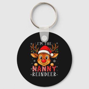 Porte-clés Nounou Renne Noël Famille Pyjama Correspondant Fu