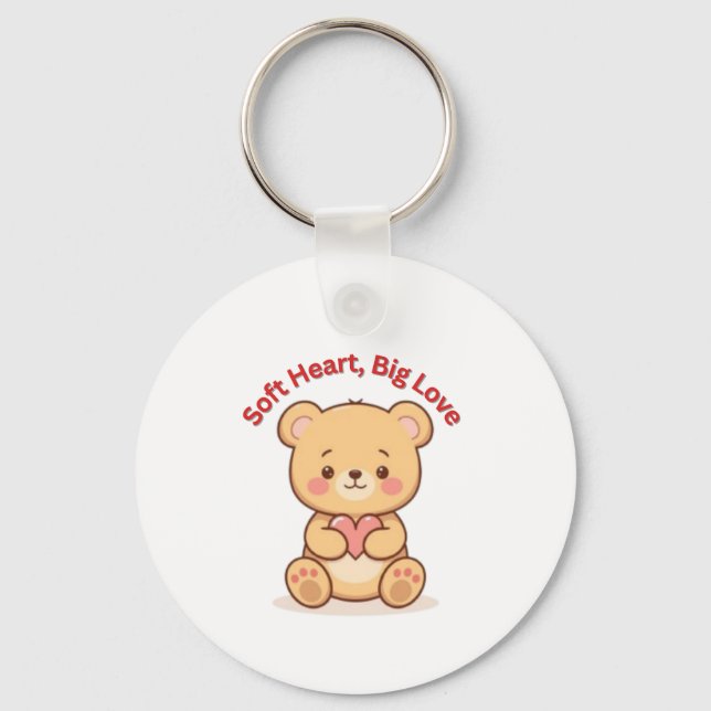 Porte-clés Nounours Doux Grand Amour Ourson Mignon (Recto)