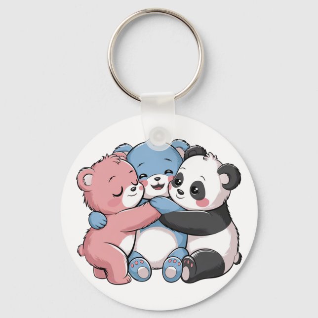 Porte-clés Nounours mignons avec Panda (Recto)