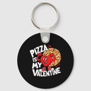 Porte-clés Nourriture Pizza Est Mon Valentin Fort Coeur Mème 