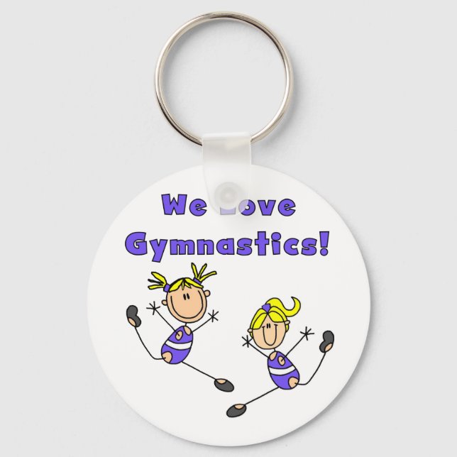 Porte-clés Nous aimons la gymnastique (Recto)