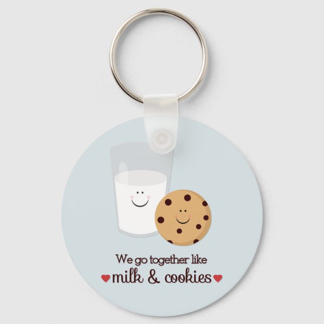 Porte-clés Nous allons ensemble comme du lait et des biscuits (Recto)