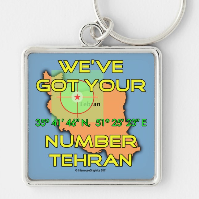 Porte-clés Nous avons votre numéro Téhéran (Devant)