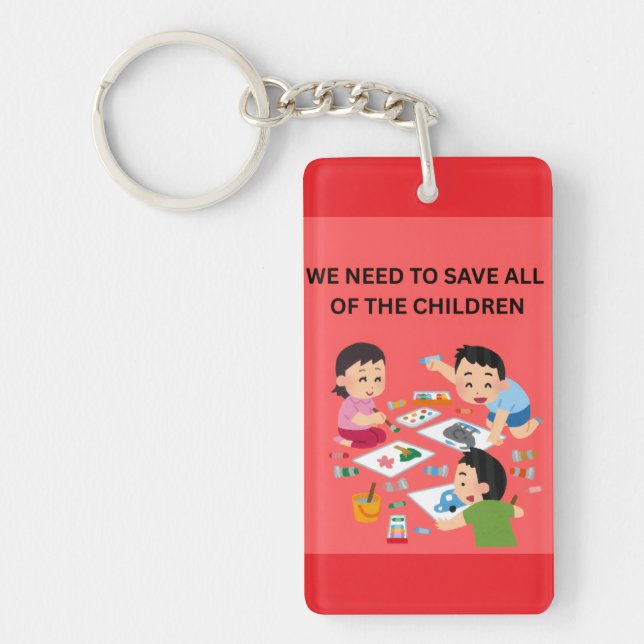 Porte-clés Nous devons sauver tous les enfants (Devant)