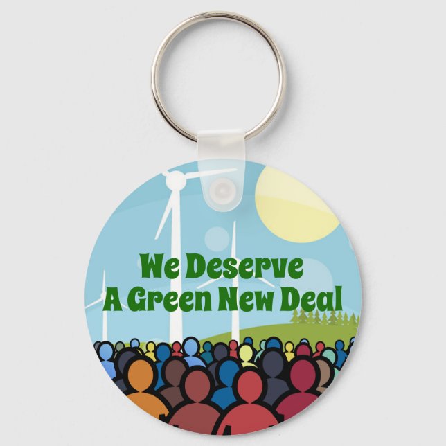 Porte-clés Nous méritons un New Deal vert (Recto)