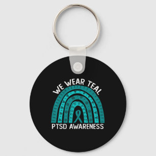 Porte-clés Nous Portons Turquoise Post Traumatic Stress Disor