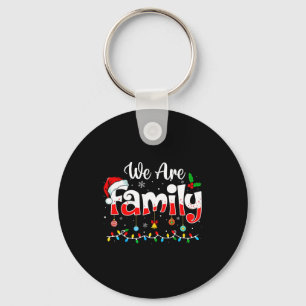 Porte-clés Nous sommes une famille 2025 Pyjama de Noël drôle