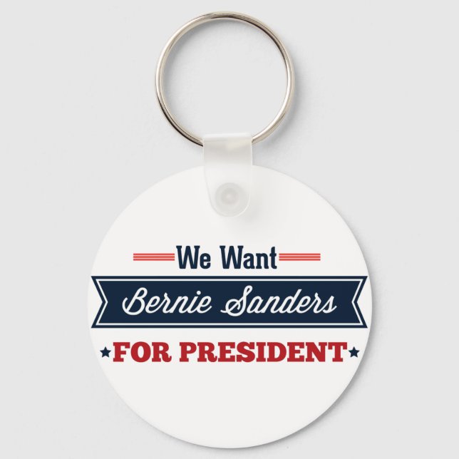 Porte-clés Nous voulons que Bernie Sanders devienne président (Recto)