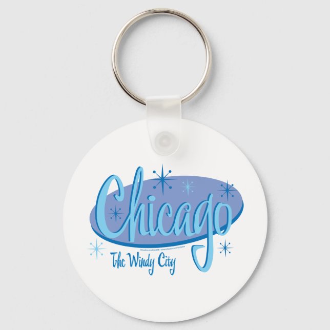 Porte-clés NOUVEAU-Chicago-Rétro (Recto)
