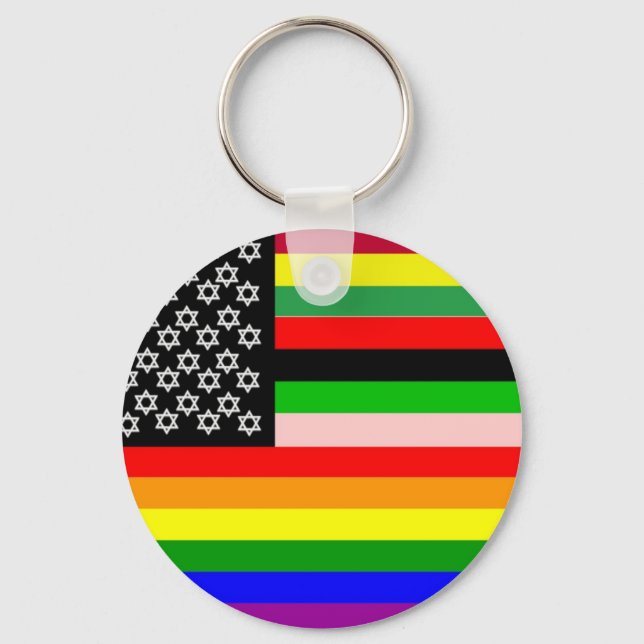 Porte-clés Nouveau drapeau américain (Recto)