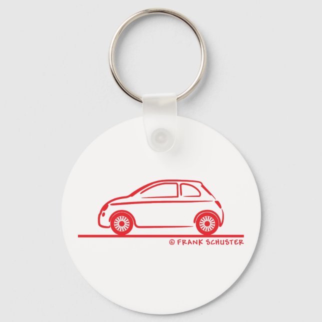 Porte-clés Nouveau Fiat 500 Cinquecento (Recto)