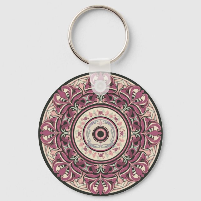 Porte-clés Nouveau Mandala Floral (Recto)