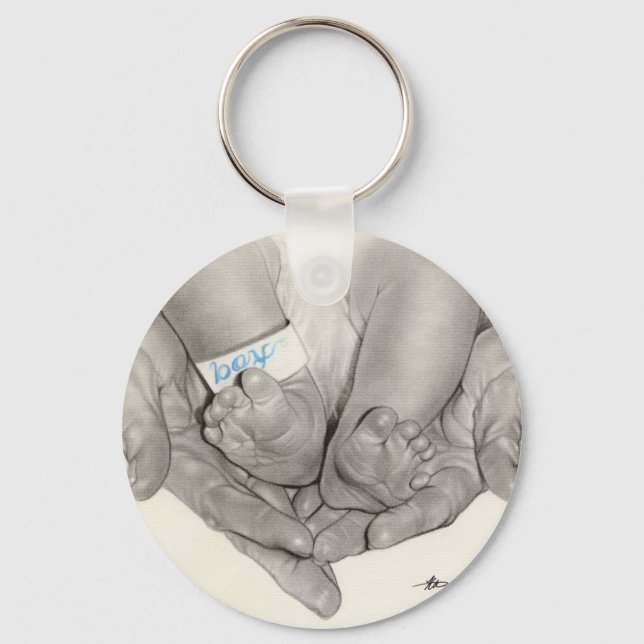 Porte-clés Nouveau-né pieds bébé mains Porte - clé (Recto)