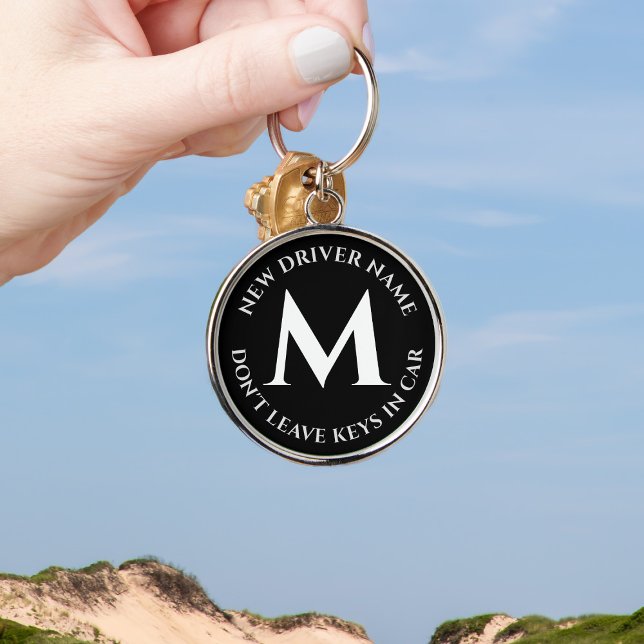 Porte-clés Nouveau nom de pilote Ne laissez pas les clés dans (Créateur téléchargé)