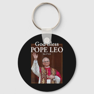 Porte-clés Nouveau Pape 2025 Dieu bénisse le Pape Leo 8 mai 2