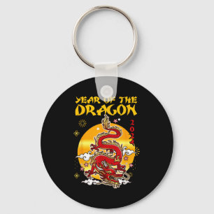 Porte-clés Nouvel An chinois 2024 Année du Dragon Nouvel An l