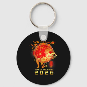 Porte-clés Nouvel An chinois 2026 Nouvel An lunaire 2026 Anné