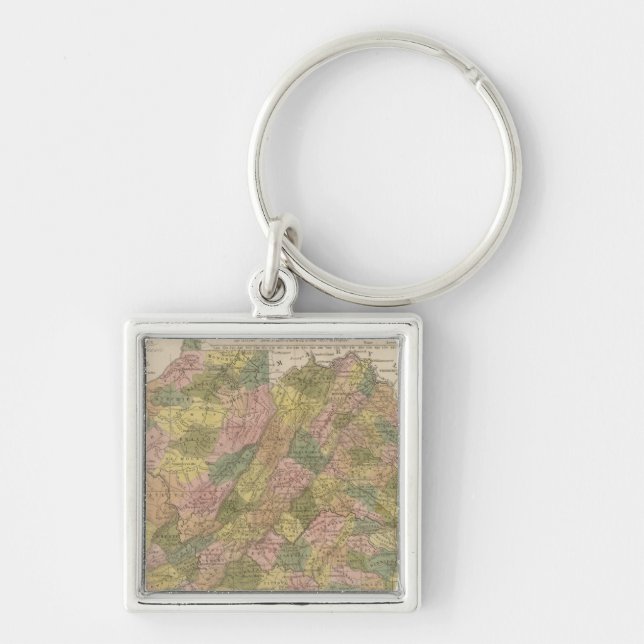 Porte-clés Nouvelle Carte De La Virginie (Devant)
