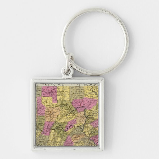 Porte-clés Nouvelle Carte De Pennsylvanie 2 (Devant)